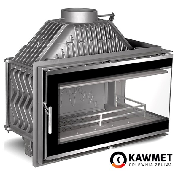 Камінна топка KAWMET W16 з правим боковим склом без рами (13,5kW)